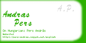 andras pers business card